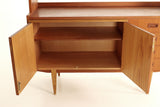 BOOKSHELF WITH CABINET AND pull out DESKTOP, teak, Sweden 1950s/60s.