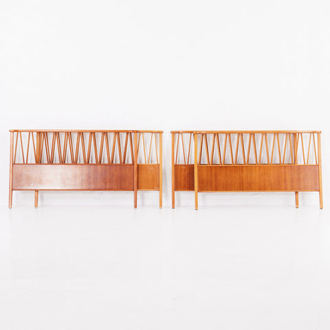 BEDS, 2 pcs, 1950s, mahogany.