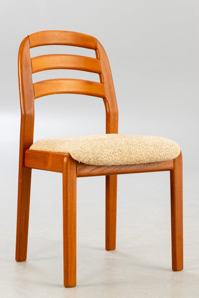 Ergonomic Solid teak chairs, one with armrests. Denmark, mid-century design, by Dyrlund, Denmark