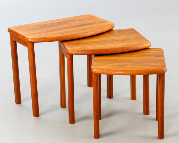 Solid Teak Nesrting Table, 3 piece, by Salling Stolefabrik