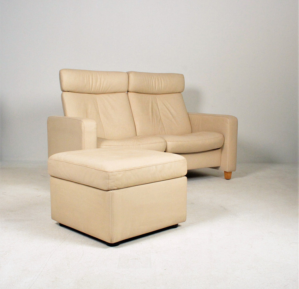 Stressless/Ekornes Seater Leather Recliner Sofa Ottomans