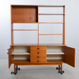 TEAK BOOKSHELF, , second part of the 20th century.