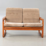 TEAK  2-seater leather sofa. Holstebro,