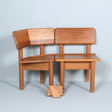 Teak corner bench, Denmark. korup