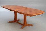 Extendable Solid Teak dining table with 2 extension leaves, Denmark.