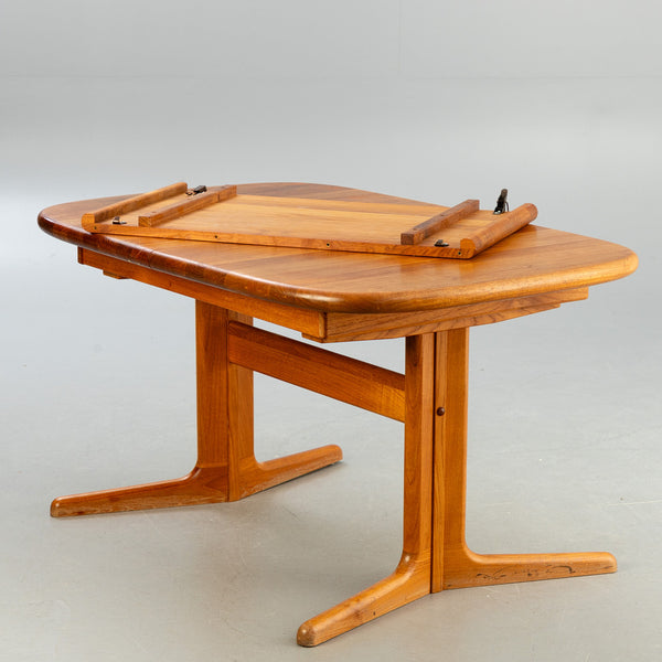 Solid Teak dining table with one extension, Denmark.