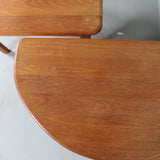 2 teak side tables, Denmark, 1970s. NIELS BACH