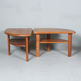 2 teak side tables, Denmark, 1970s. NIELS BACH