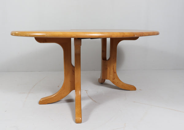 White oak extendable dining table, 1980s. By RAINER DAUMILLER