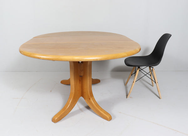 White oak extendable dining table, 1980s. By RAINER DAUMILLER