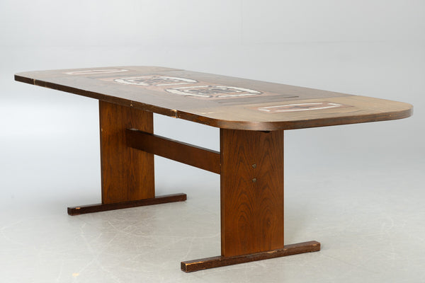OAK DINING TABLE WITH TILES Poul H. Poulsen, Gangsoe Möbler. | Mostly ...