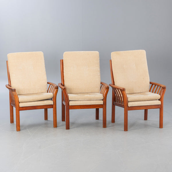 3 armchairs/armchairs in teak. CFC Silkeborg