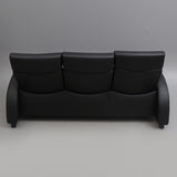 BLACK LEATHER SOFA - Stressless, Ekornes.