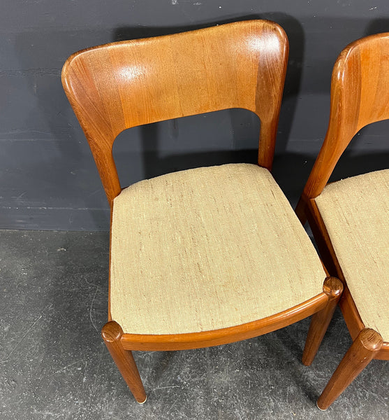 4 SOLID TEAK CHAIRS. NIELS KOEFOED.