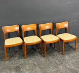 4 SOLID TEAK CHAIRS. NIELS KOEFOED.