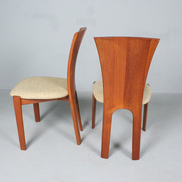 Four TEAK Dining Room Chairs, Denmark, 1960s  Koefoeds Hornslet,.