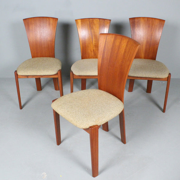 Four TEAK Dining Room Chairs, Denmark, 1960s  Koefoeds Hornslet,.