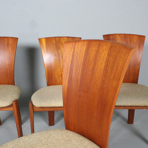 Four TEAK Dining Room Chairs, Denmark, 1960s  Koefoeds Hornslet,.