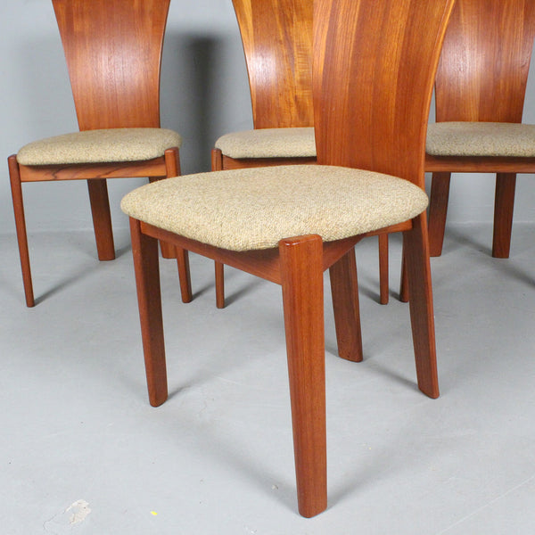 Four TEAK Dining Room Chairs, Denmark, 1960s  Koefoeds Hornslet,.