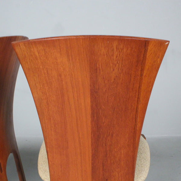 Four TEAK Dining Room Chairs, Denmark, 1960s  Koefoeds Hornslet,.