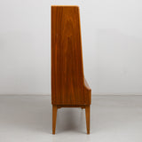 Swedish beech and walnut modern bookcase, probably Slutarps furniture industry, 1940s/1950s.