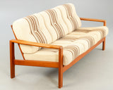 Teak 3 seater sofa+ armchair, Denmark, 1960s.