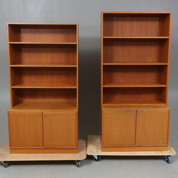 A set of 3 teak bookcases, 1960/1970's.