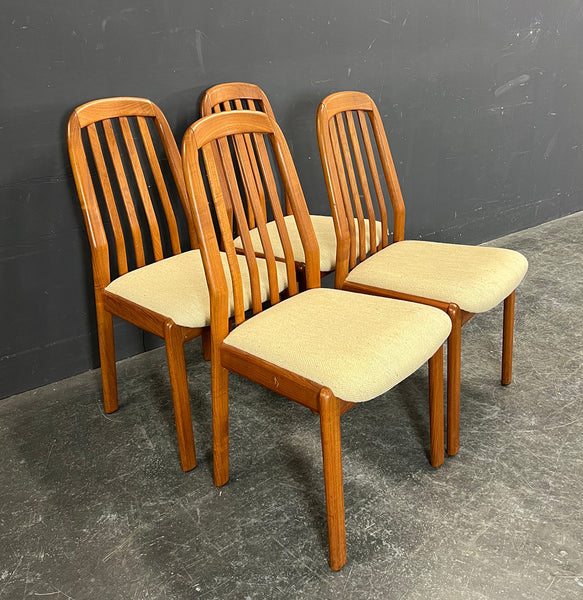 4 DYRLUND SOLID TEAK CHAIRS