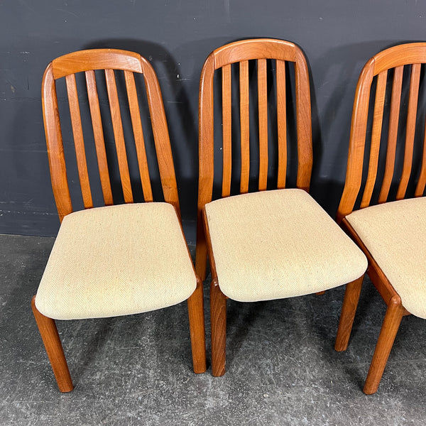 4 DYRLUND SOLID TEAK CHAIRS