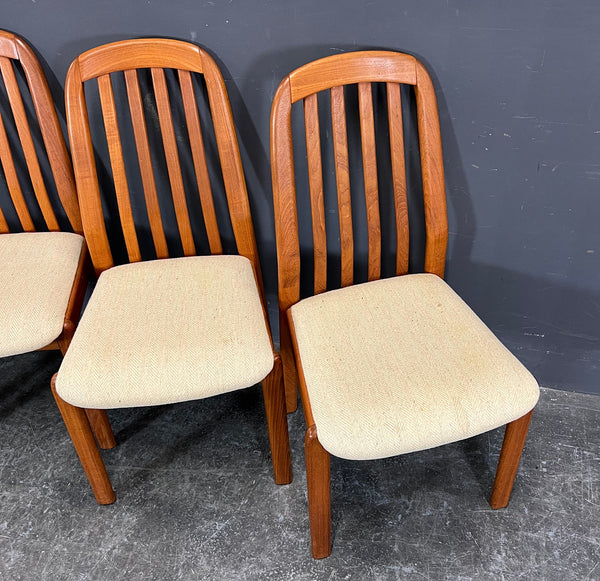 4 DYRLUND SOLID TEAK CHAIRS