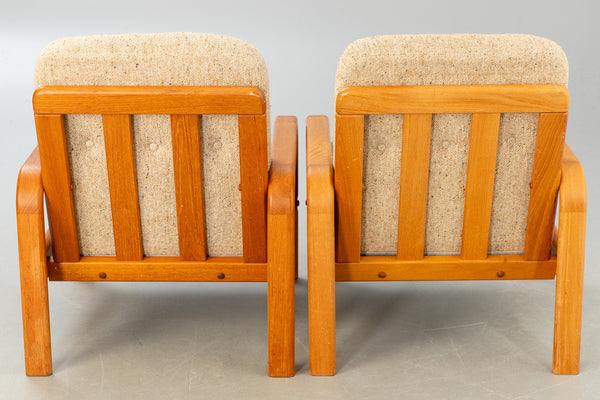 2 teak armchairs, Denmark.