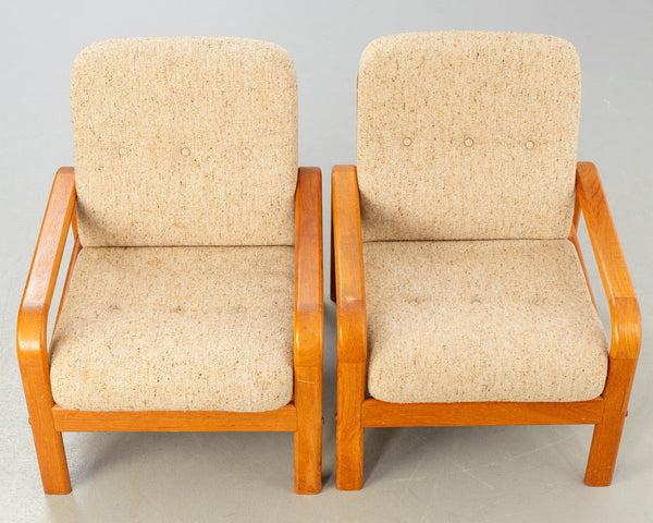 2 teak armchairs, Denmark.