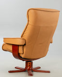 Relax armchair with stool, 21st century.