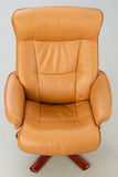 Relax armchair with stool, 21st century.