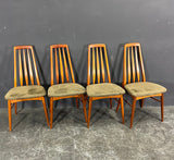 4 TEAK DINING CHAIRS BY NIELS KOEFOED.