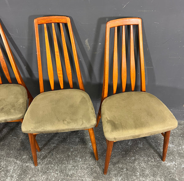 4 TEAK DINING CHAIRS BY NIELS KOEFOED.