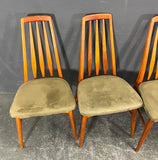 4 TEAK DINING CHAIRS BY NIELS KOEFOED.