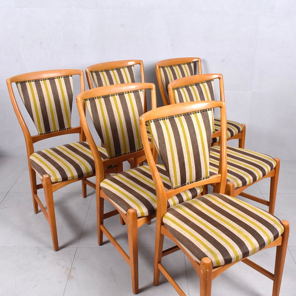 6 CHERRY MID CENTURY MODERN DINING CHAIRS