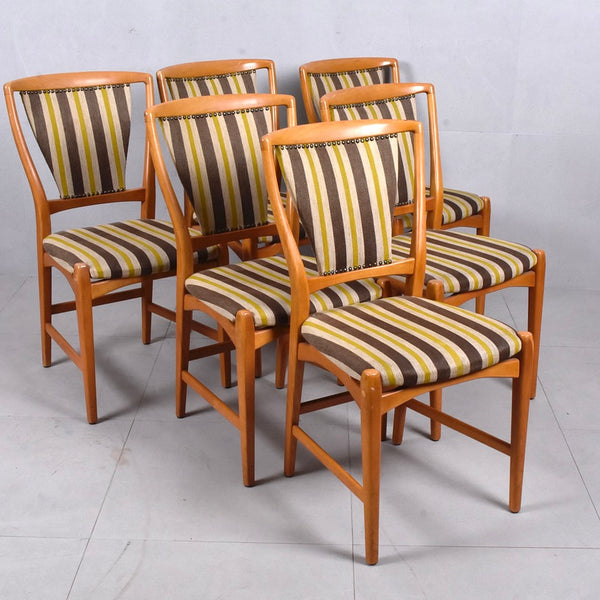 6 CHERRY MID CENTURY MODERN DINING CHAIRS