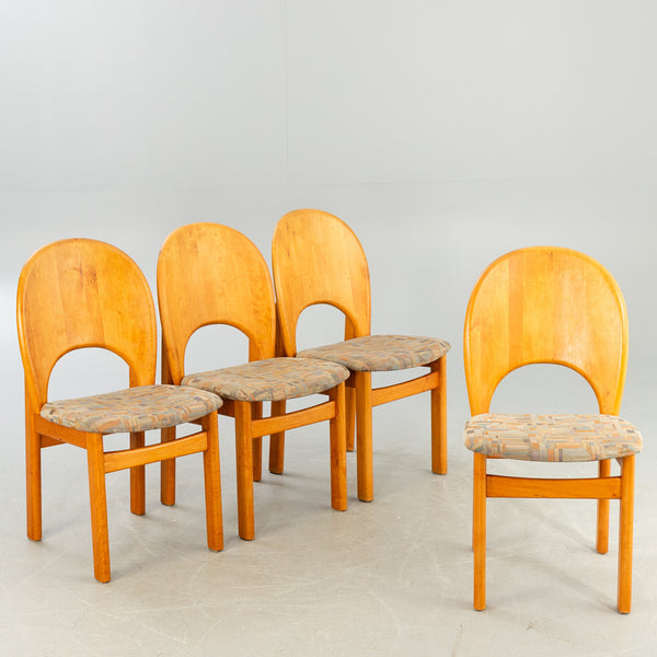 4 TEAK dining room chair, Denmark, 1960s. By Glostrup furniture factory