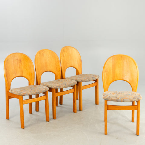 4 TEAK dining room chair, Denmark, 1960s. By Glostrup furniture factory