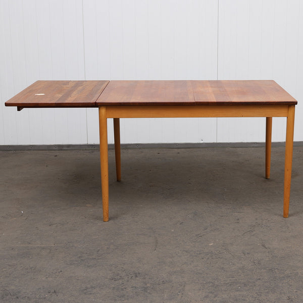 TEAK DINING TABLE EXTENDABLE BY NILS ROOTH- "Atle/292", 1960s, Hagafors.