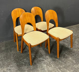 4 TEAK DINING CHAIRS BY KOEFOED