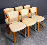 6 TEAK DINING CHAIRS
