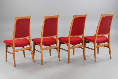 Classic mid-Century high-back dining CHAIRS, Sweden,