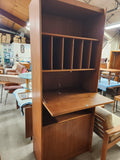 Teak Wall unit / entertainment centre, with bar/drop leaf desk.