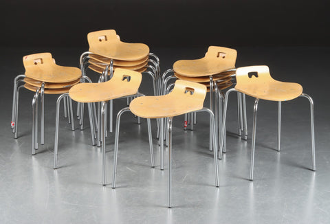 Paustian.  Beautiful  beech stacking chairs.