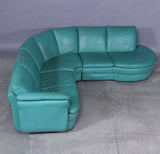 Natuzzi. Corner sofa, green