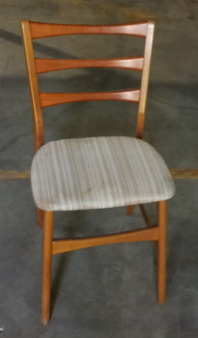 Six Danish teak high back chair