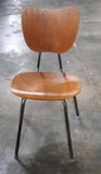 Brown chairs with mettle bottom